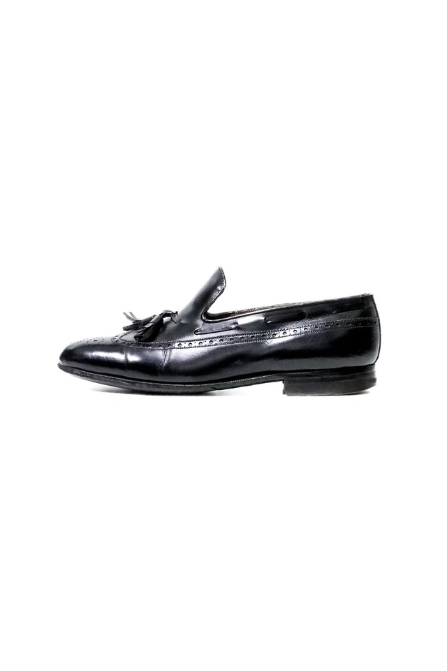 OLD "J.M. WESTON" #181 Tassel Loafer Black Calf Leather Shoes