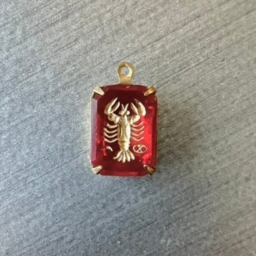 50s ヴィンテージ 星座 さそり座 ディープレッド インタリオ