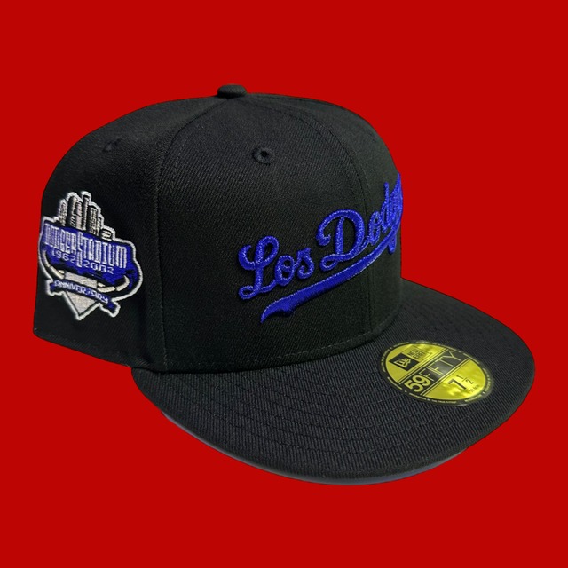 Los Angeles Dodgers Dodger Stadium 40th Anniversary New Era 59Fifty Fitted / Black (Deep Royal Brim)