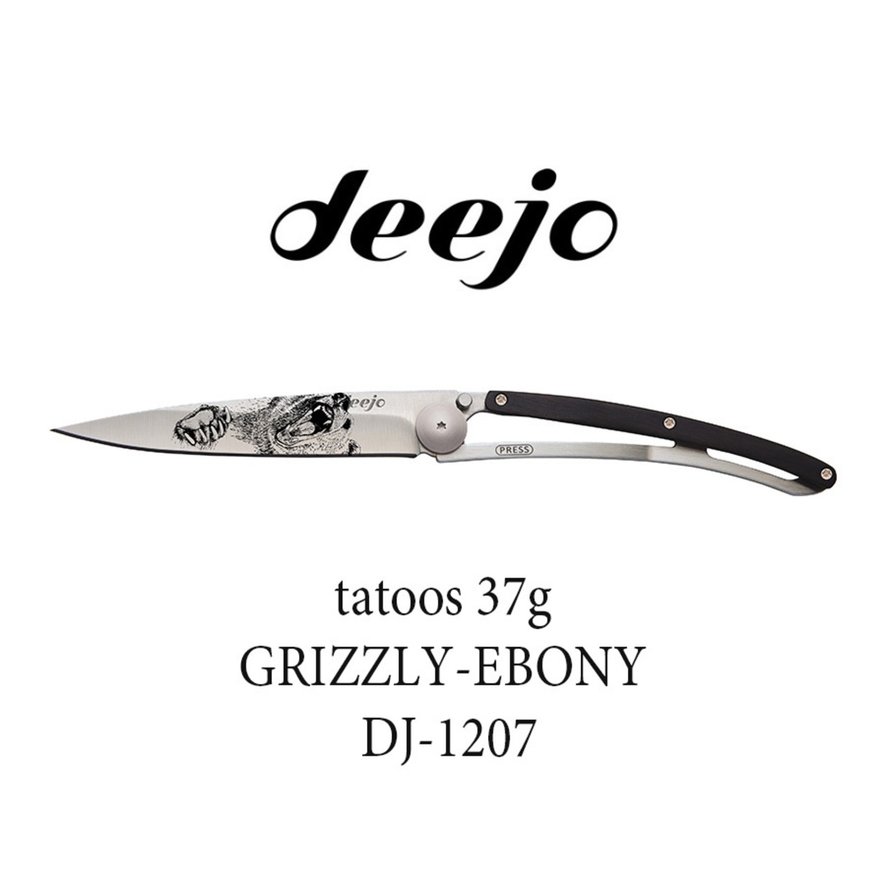 Deejo(ディージョ)　tatoos 37g アウトドア 折りたたみ ポケットナイフ