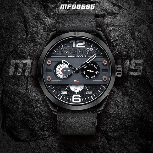 MINI FOCUS メンズ 男性用 腕時計 時計 スポーツ 欧米 海外人気 ミリタリーマルチ クォーツ カレンダーMF0068G