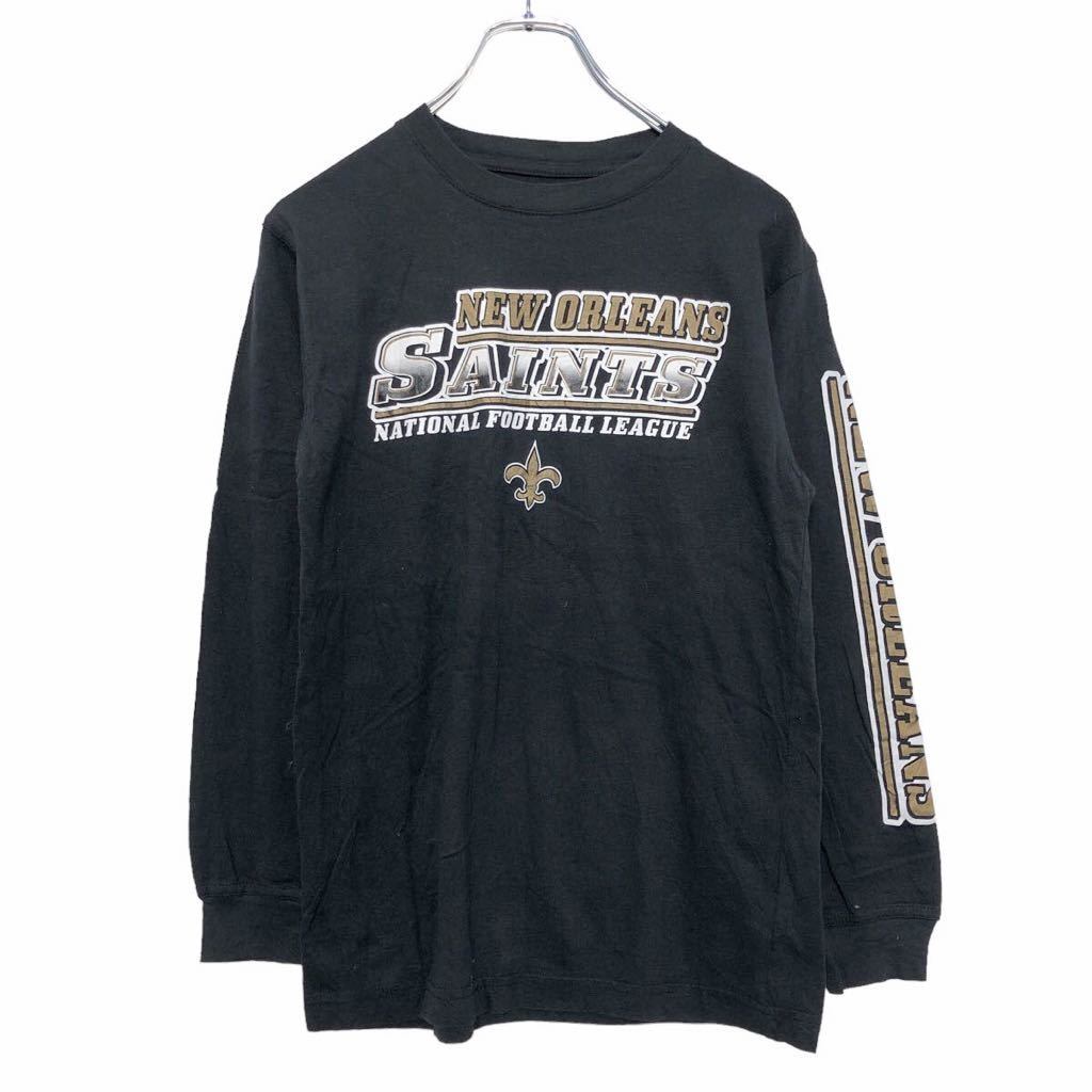NFL 長袖 プリント Tシャツ L 10/12 ブラック ホワイト ブラウン 