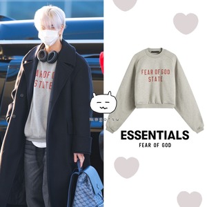 ★THE BOYZ ヨンフン 着用!!【ESSENTIALS】Fear of God fleece cropped crew neck