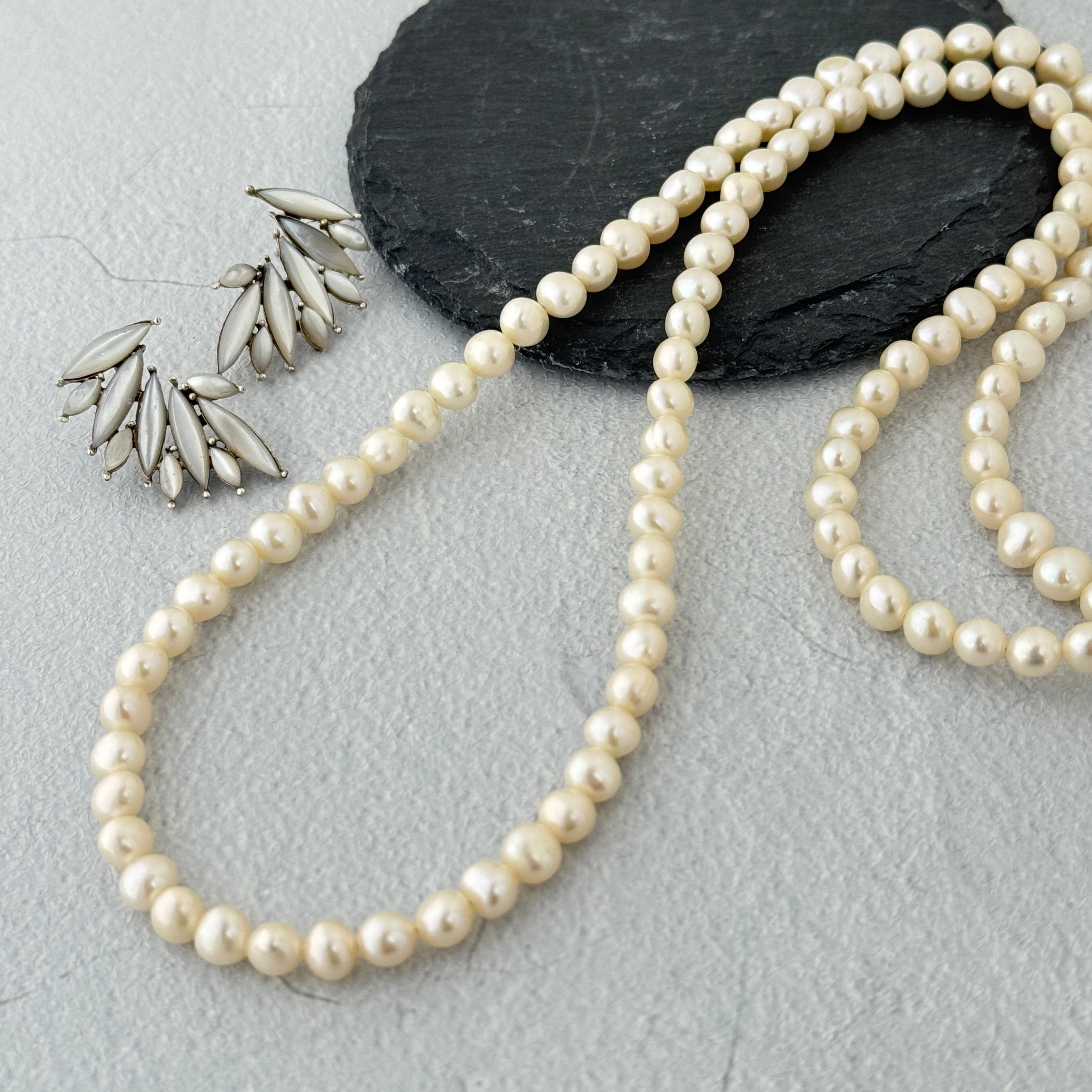 Lagoon Original バロックパール ロングネックレス 80cm ポテト