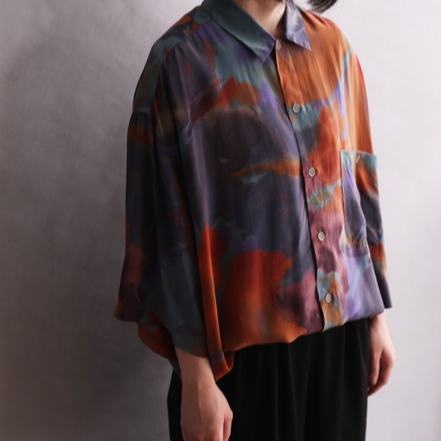 mysterious art graphic pattern h/s  shirt