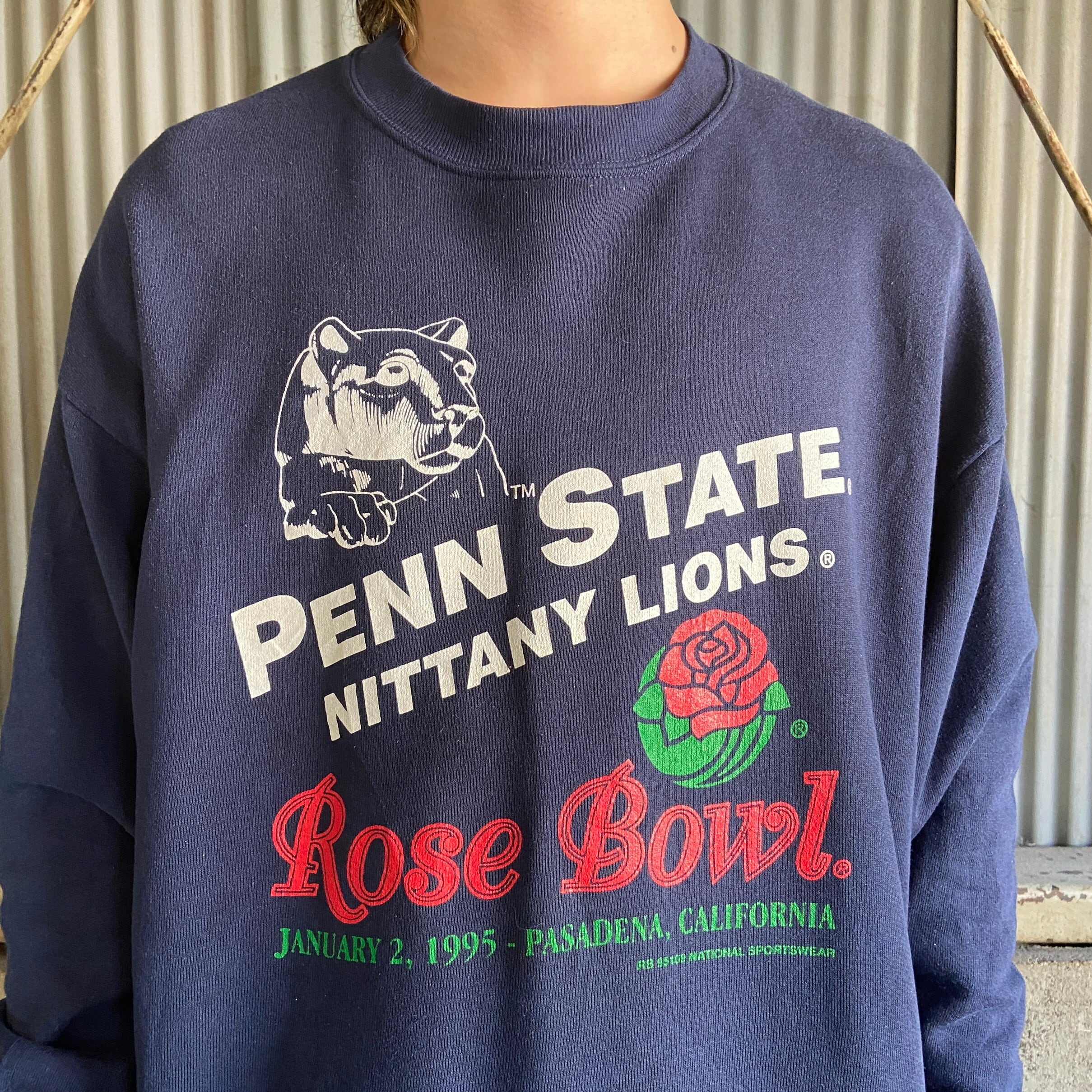 USA製 90年代 カレッジチーム プリント スウェット メンズL 古着 nittany lions 90S ビンテージ ヴィンテージ ネイビー 紺  トレーナー【スウェット】【SW20】【AN20】【CS2312-AL2】 | cave 古着屋【公式】古着通販サイト