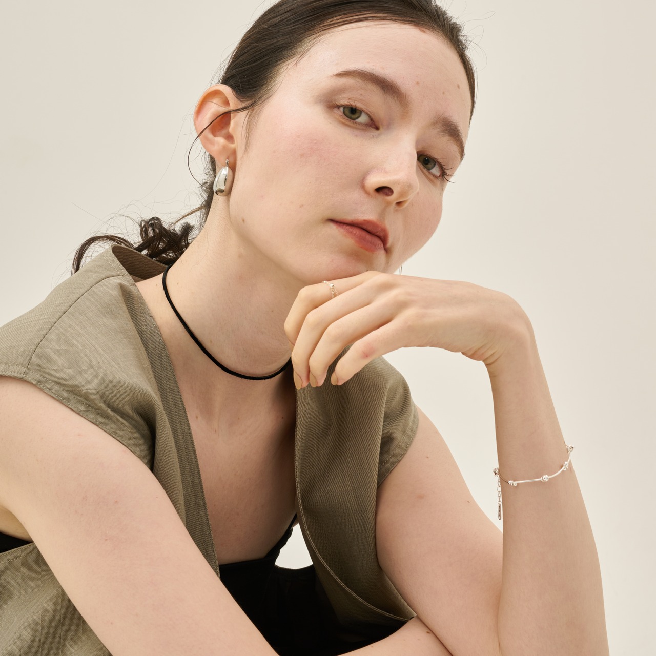 stainless code choker necklace SN088