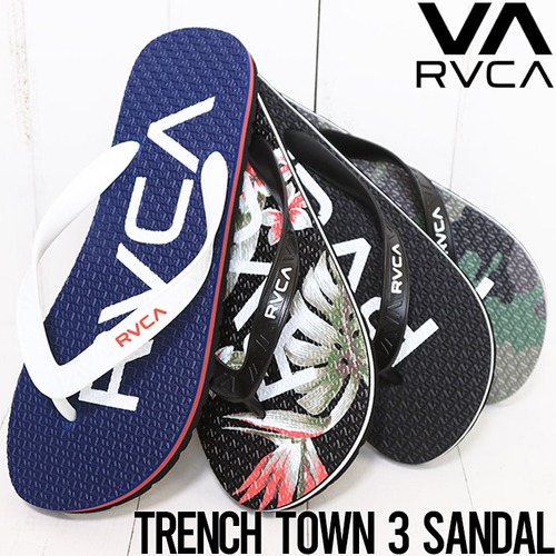 【送料無料】RVCA ルーカ TRENCH TOWN 3 SANDAL ビーチサンダル MFOTTRTRBKR10 ( 28cm )