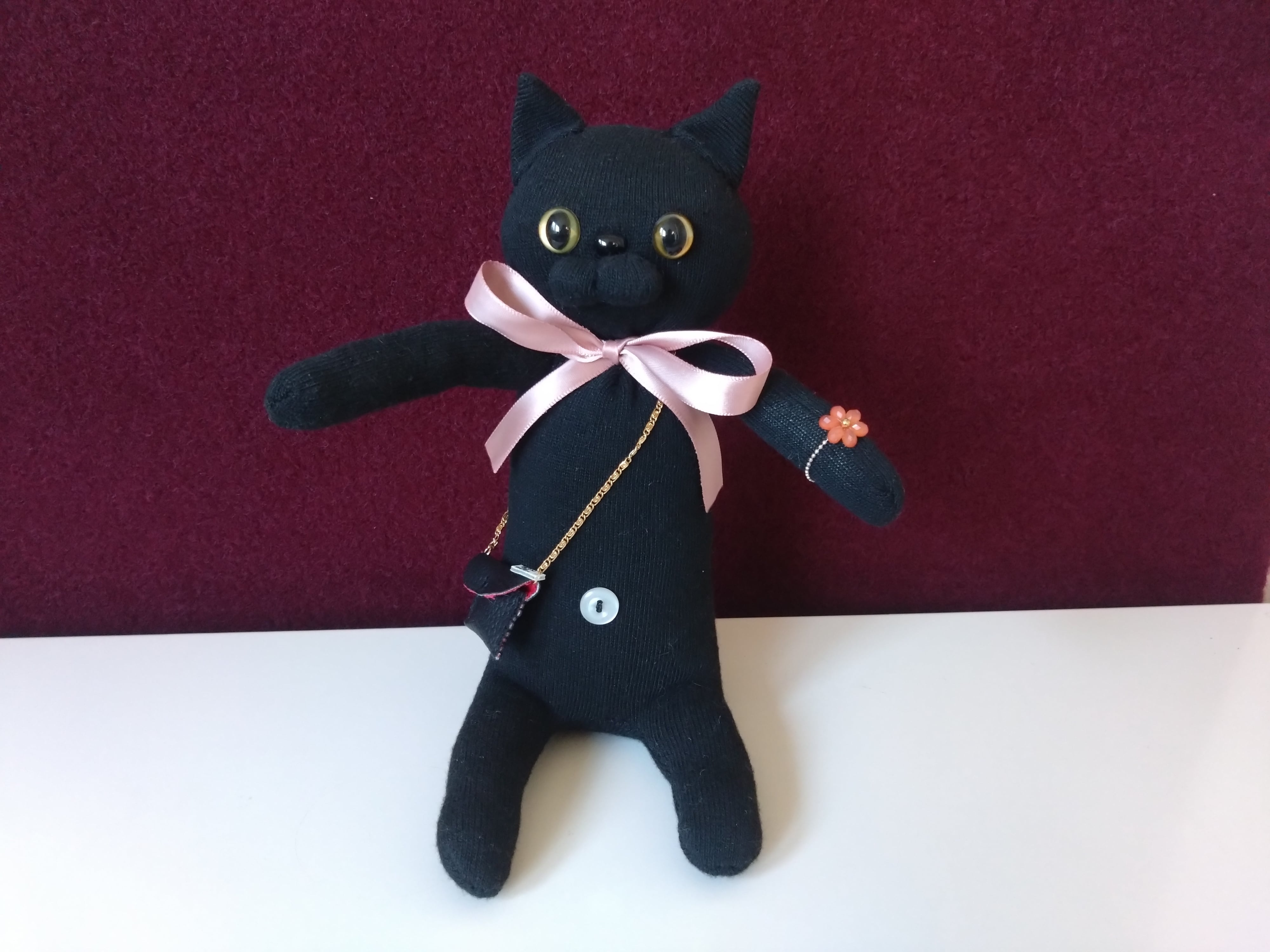 ハンドメイド へそ猫 靴下猫 ソックスキャット ねこのもり | ねこの