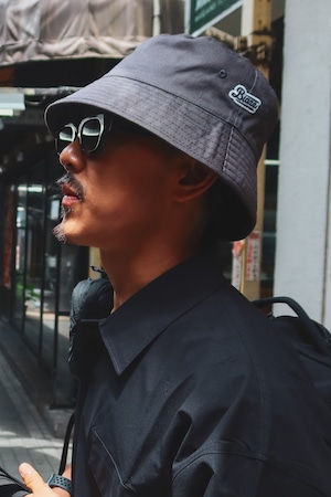 LOGO PATCH Organic Cotton Bucket Hat [GREY]