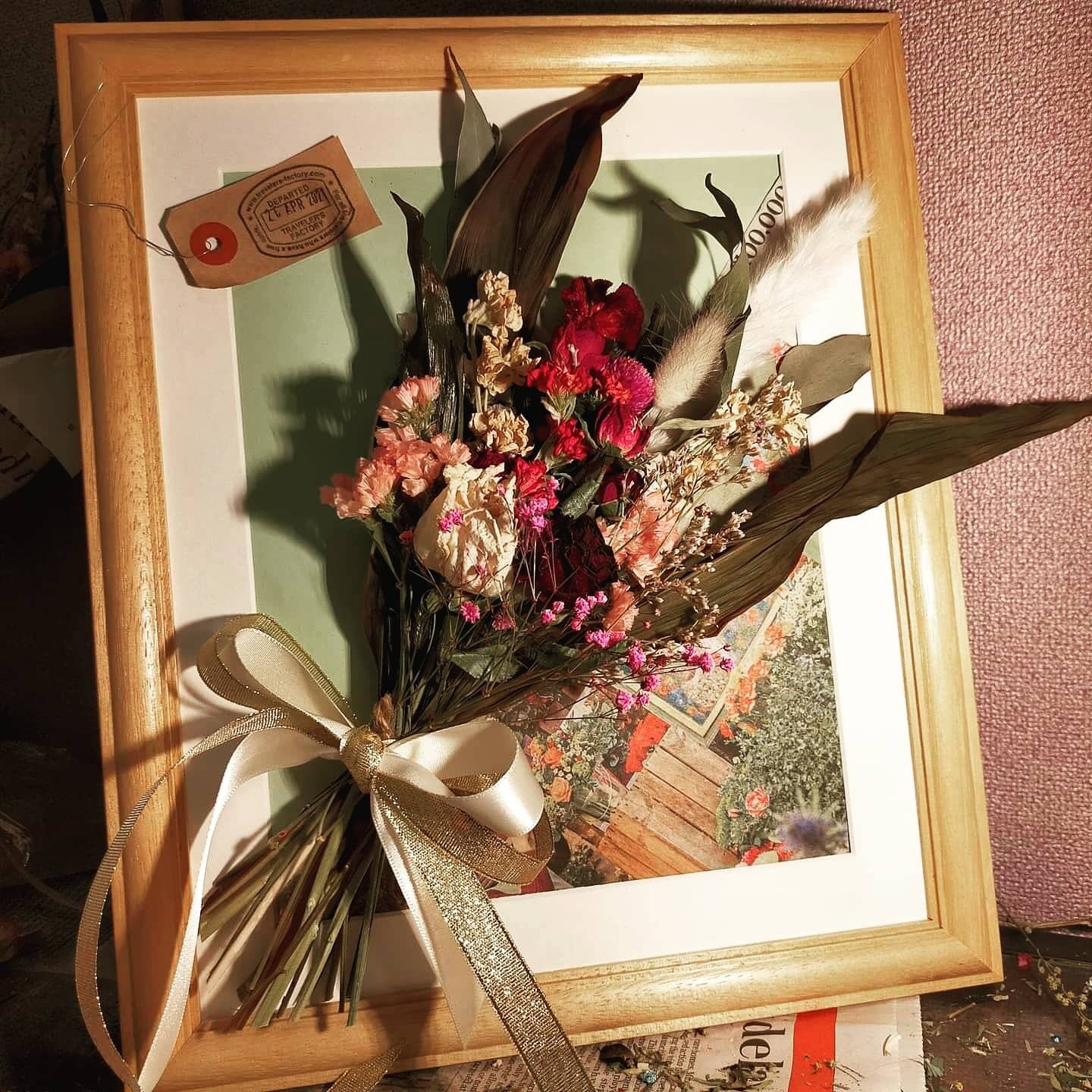 ブーケアートフレームS【Dried flowers Bouquet art frame S】