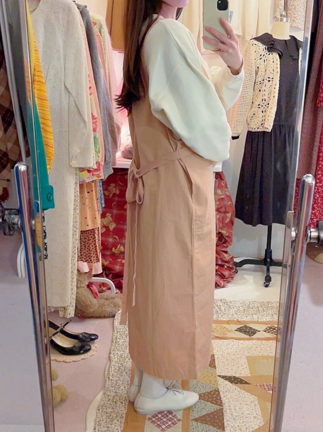 INGEBORG / pale pink round jumper skirt