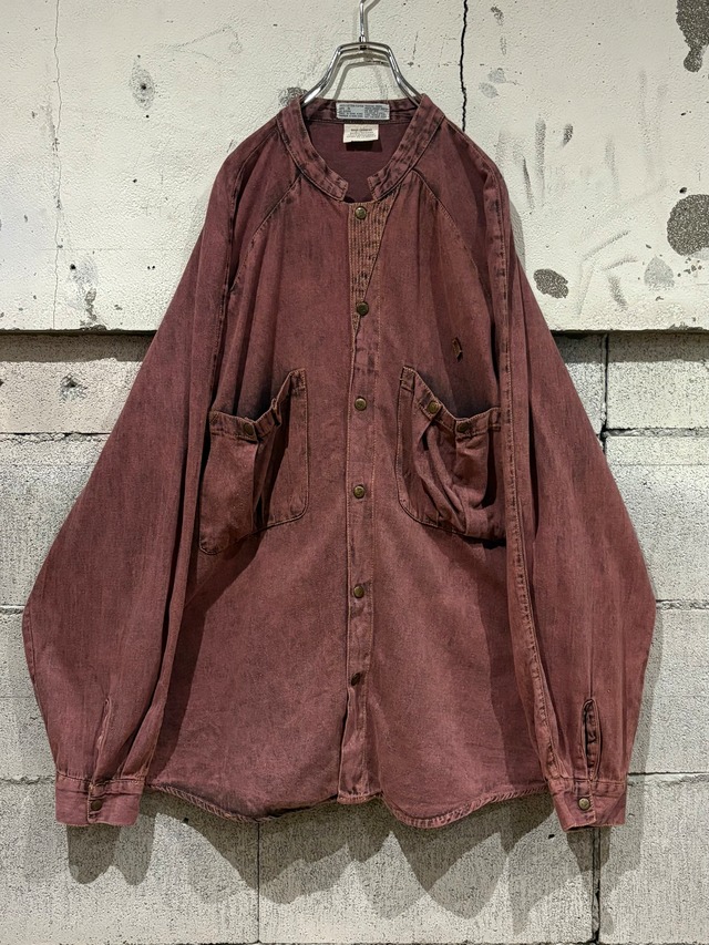 【Caka otto】 Chemical Wash Vintage Loose Cotton Shirt Jacket