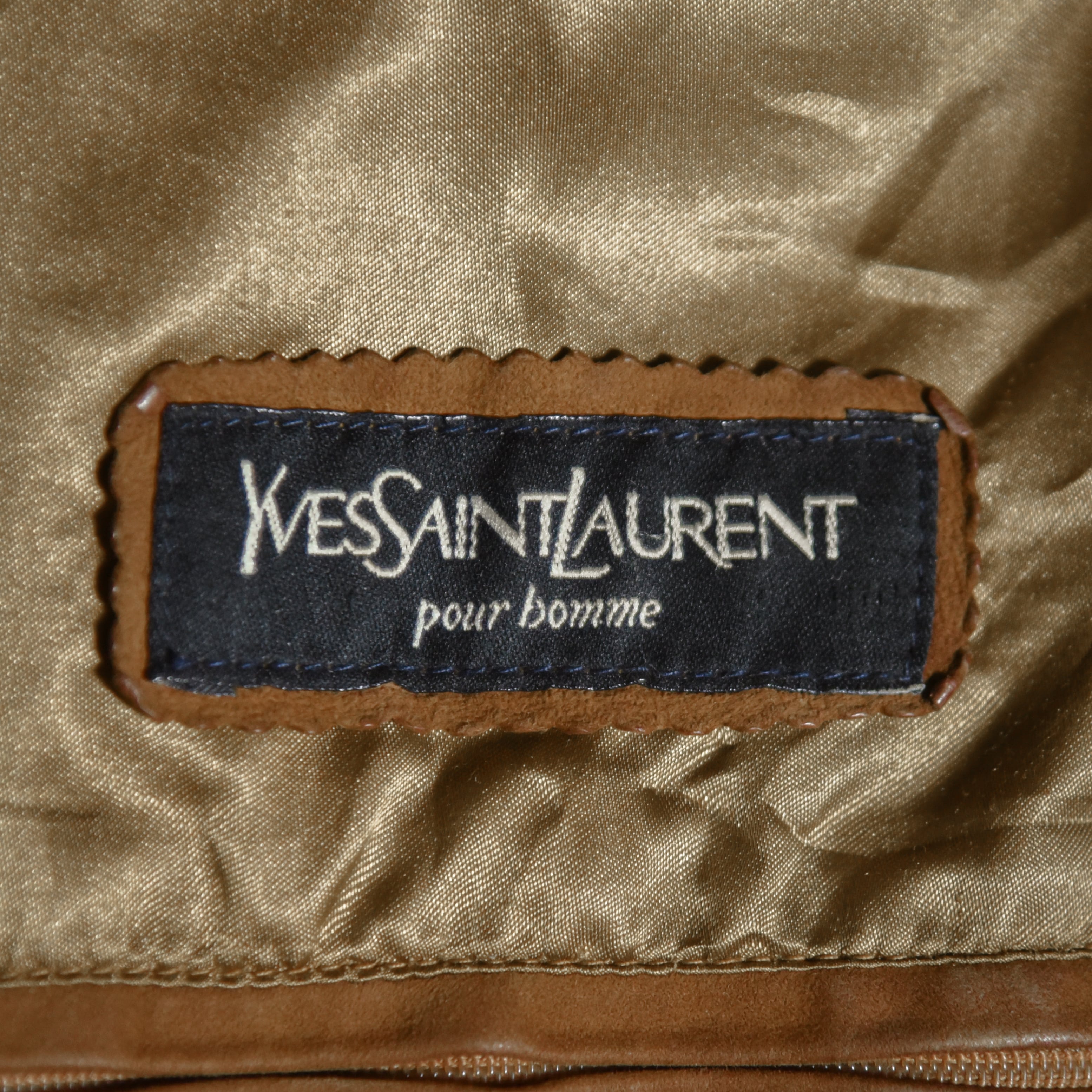 80-90s YVES SAINT LAURENT Suede Leather Jacket イブサンローラン