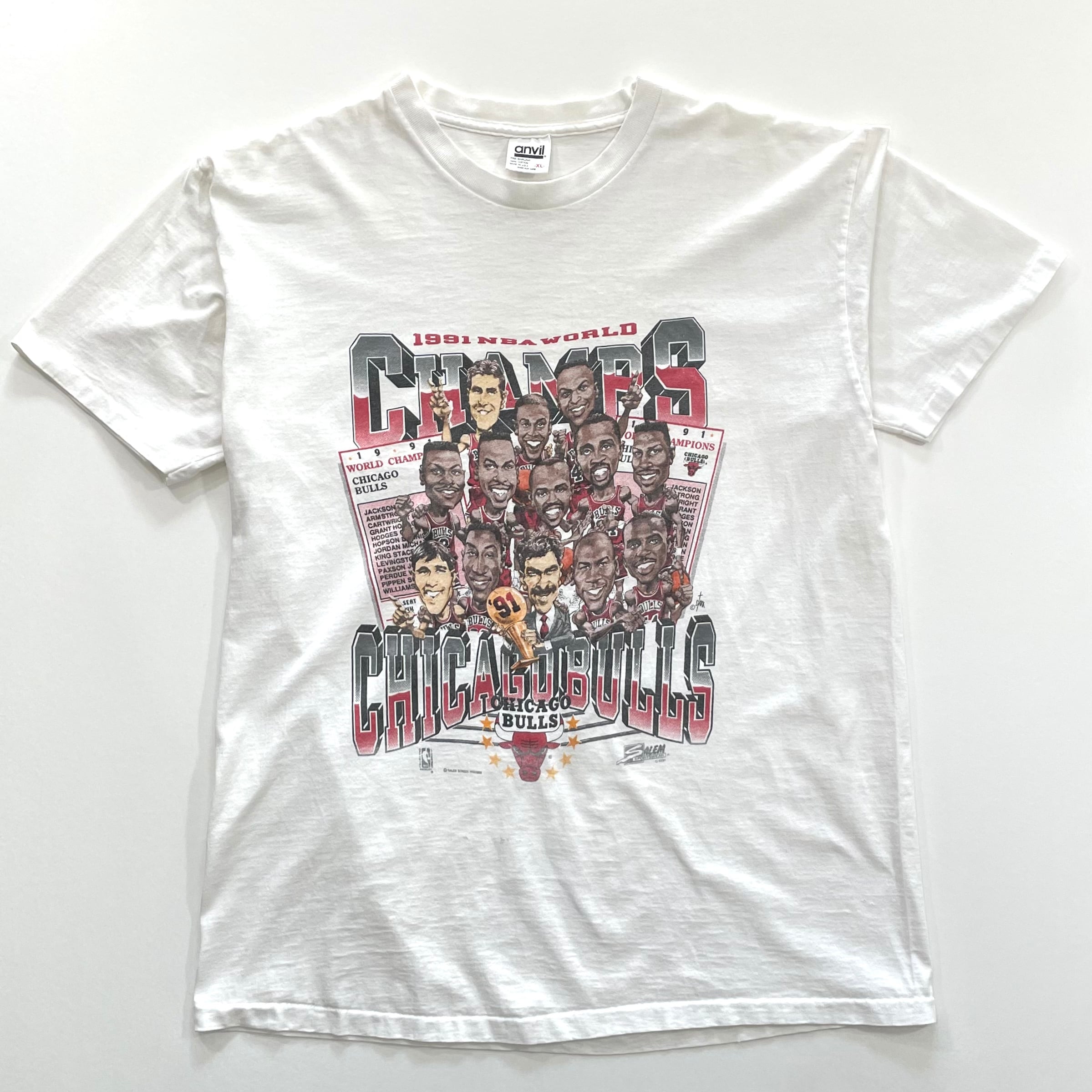 90s CHICAGO BULLS 1991 NBA WORLD CHAMPS Tee シカゴ・ブルズ