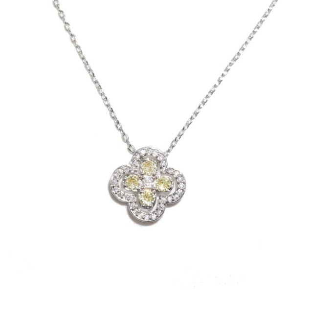 clover flower necklace YELLOW［143］