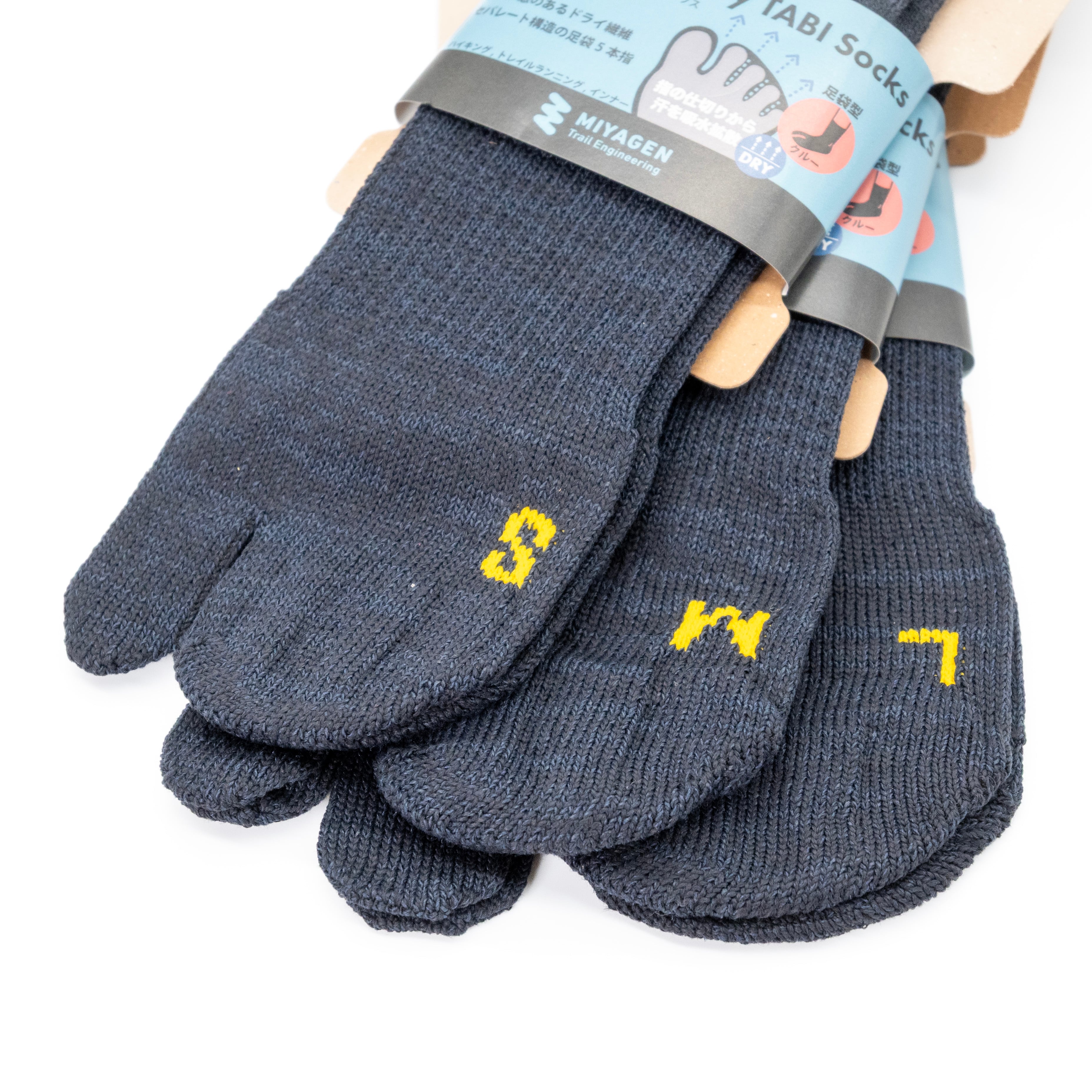 LW セパレートドライソックス タビ型 クルー丈 | MIYAGEN Trail