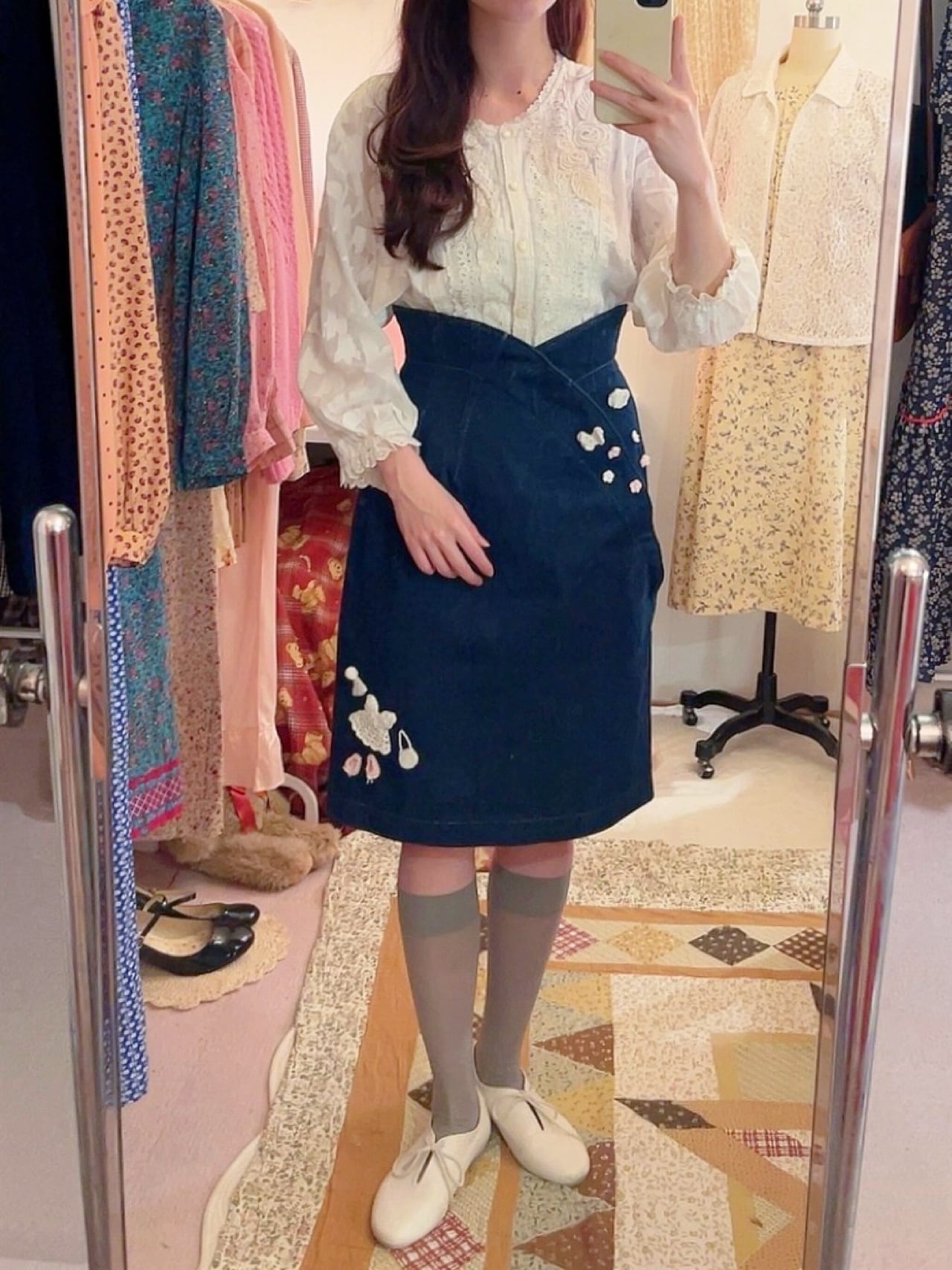remake ✂︎ fairy's outing big buckle skirt