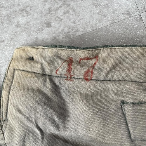 30-40s スイス軍 針式シンチ ウール グリーン パンツ W32 詳細写真11