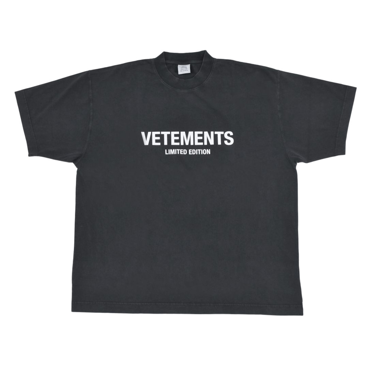 【VETEMENTS】LOGO LIMITED EDITION T-SHIRT(WASHED BLACK) - 1