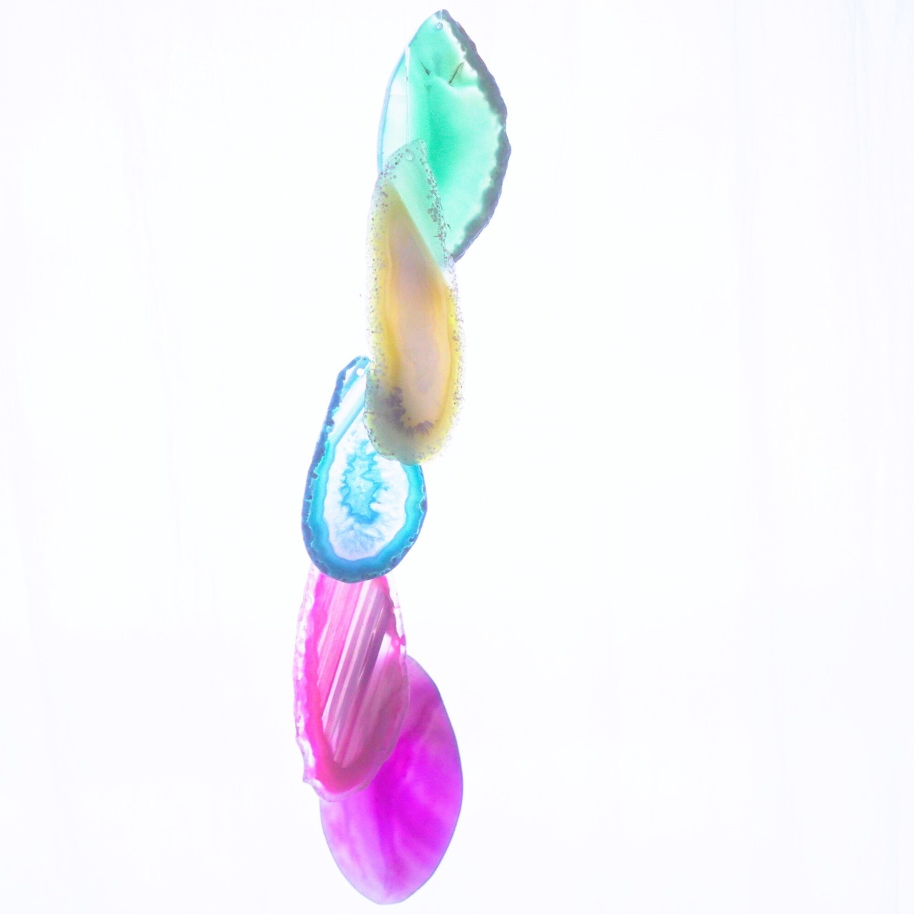 Rainbow Drops 13 - アゲートヒーリングチャイム / Agate Sun Catcher Wind Chime 549