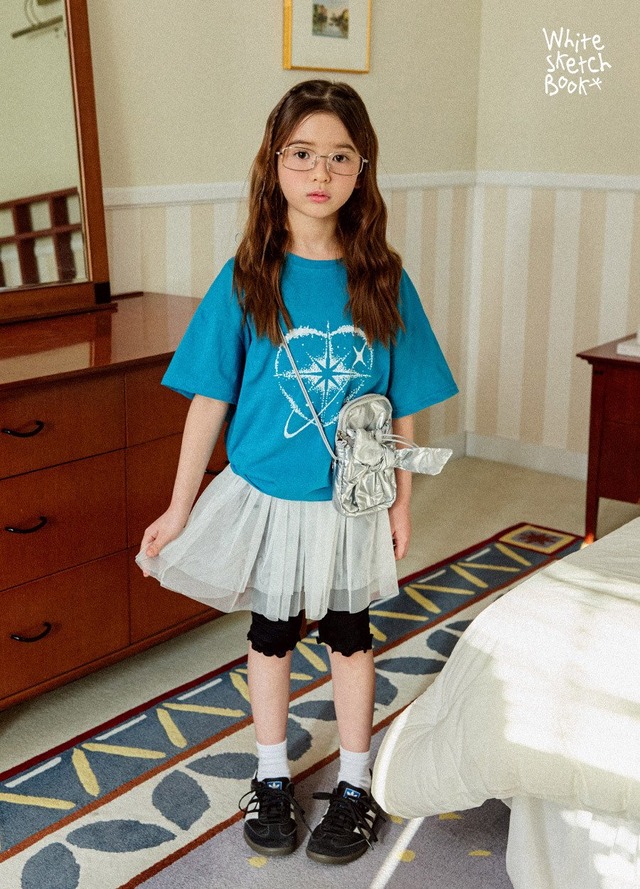 【取寄】white sketchbook｜lettuce-edge 5-part leggings｜メロウ5分丈レギンス｜5-17｜kids&jr｜26 summer