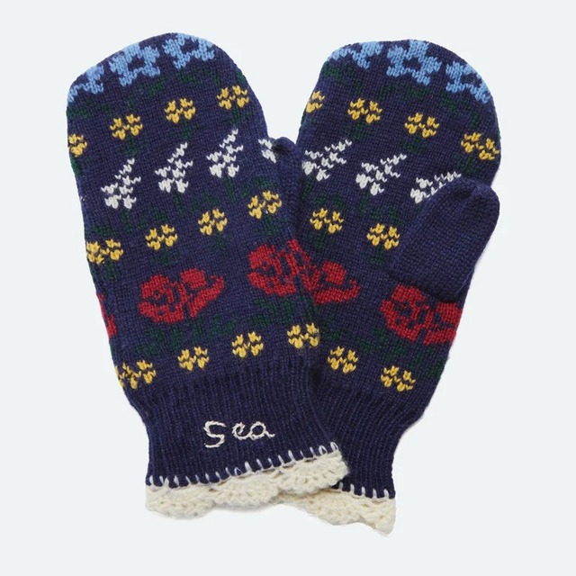 SEA NY　PRESTON KNIT MITTENS　NAVY