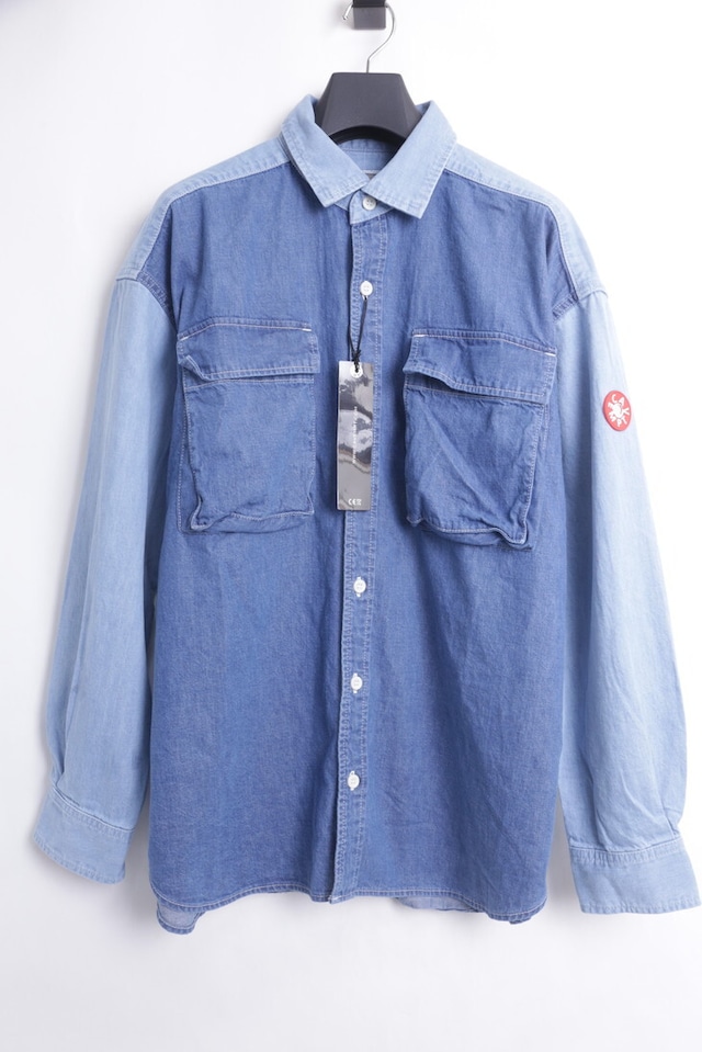 C.E. CAVEMPT 20AW TWO COLOUR DENIM SHIRT INDIGO MEDIUM 60JJ9602