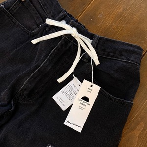 ナスングワム【Nasngwam】Sashiko Easy Denim Pants (black) Mサイズ