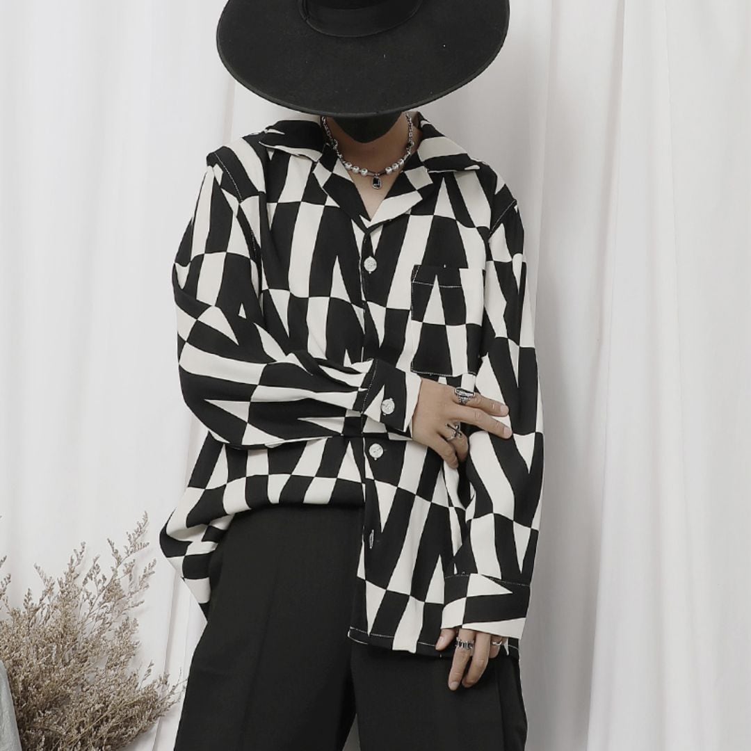 Design handsome loose long sleeve shirt