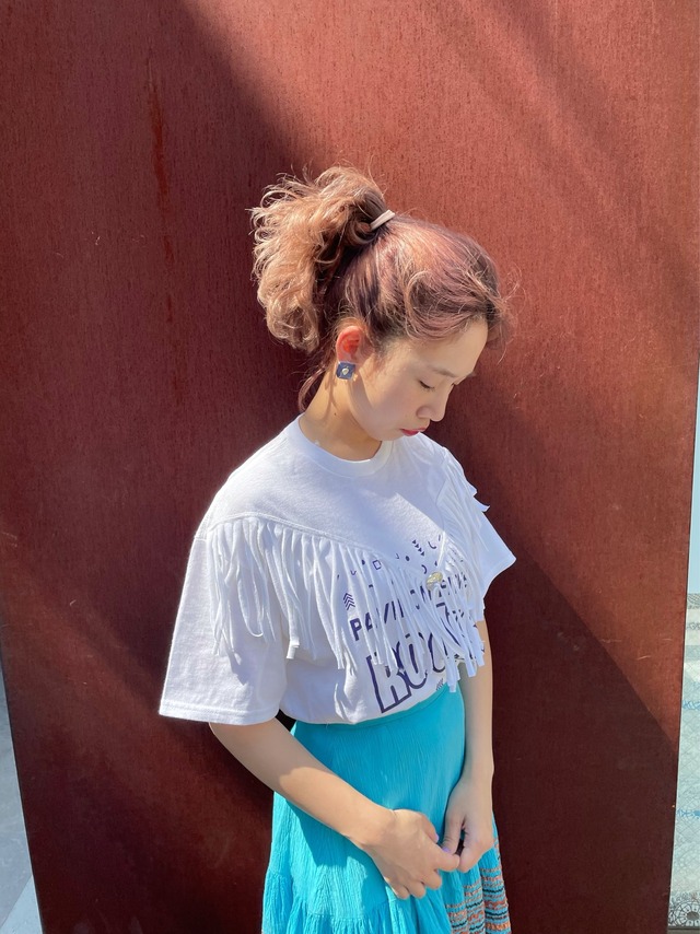 NUTTYオリジナル《RE DESIGN》FRINGE TEE <WHITE>
