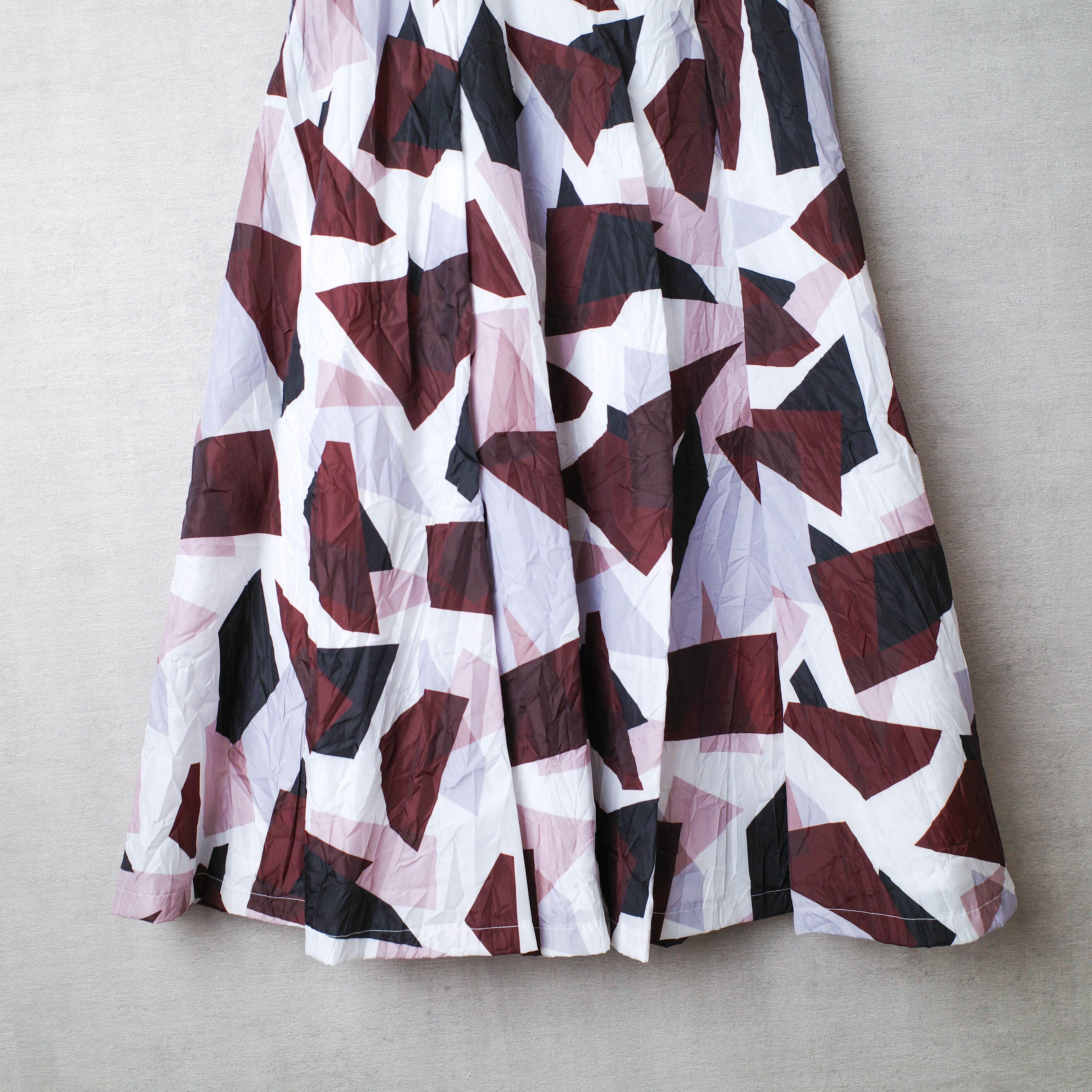 [NEW] RIM･ARK	GEOMETRY PRINT FLARE SKIRT 460BAL31-0160