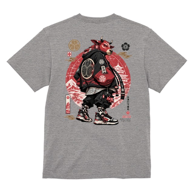 AIZU BRAND GUARDIAN TEE｜GRY×4C