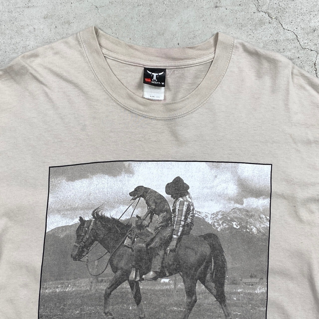 00年代 Designated Driver フォトプリントTシャツ カウボーイ アニマル 