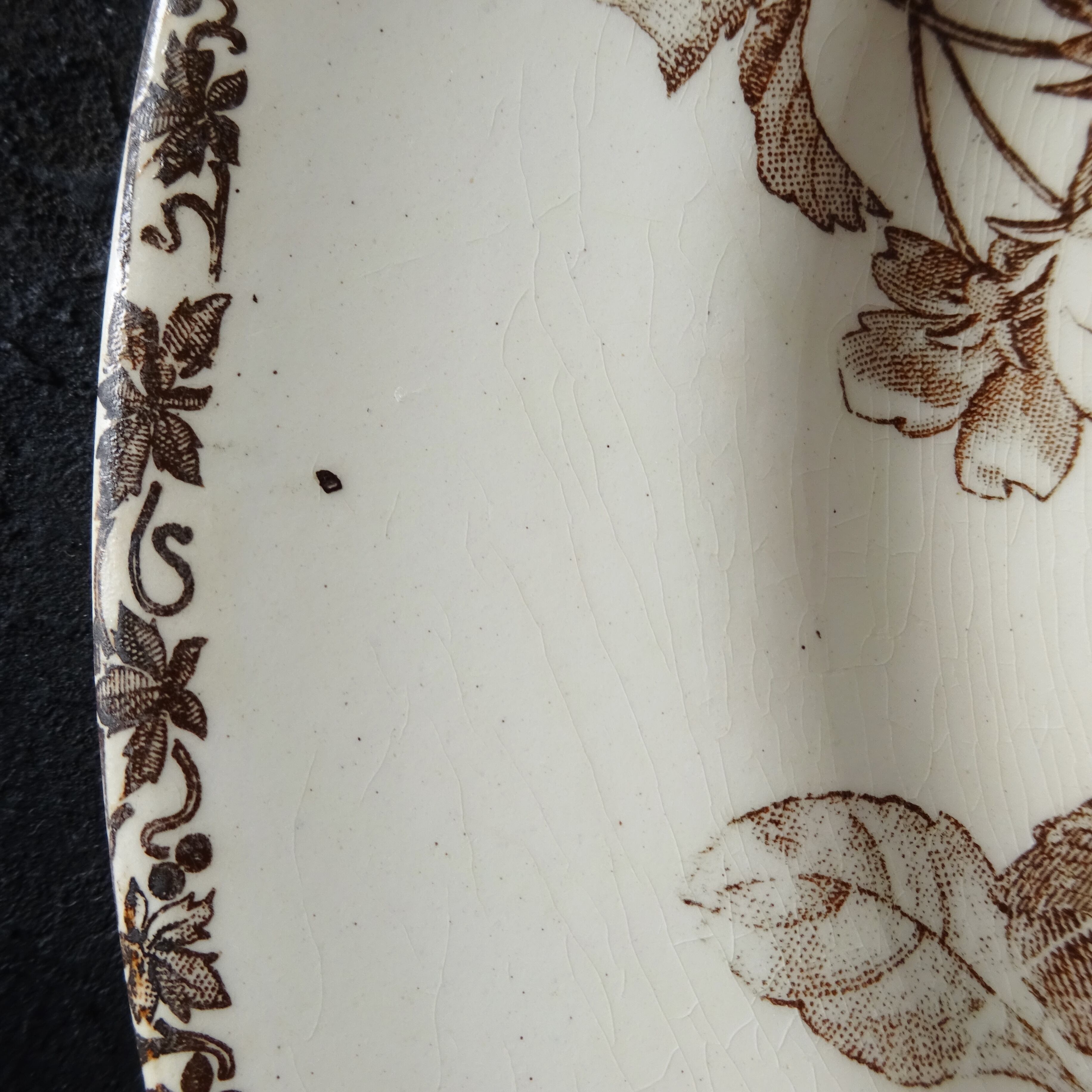 【 Épuisé 】Émile bourgeois / Le Grand Dépôt  décor 《Fleurs de pommier》assiette plate (B)