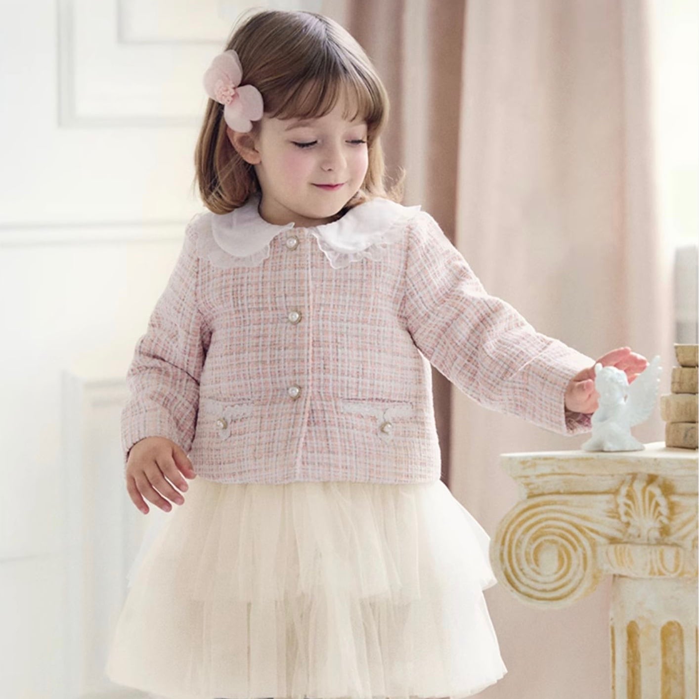 80-150cm】Dave & Bellaツイードジャケットセットワンピース | ROSE