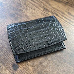 アリゲーター リアルブラック ボックスコインケース〜Alligator real black Box coin case〜