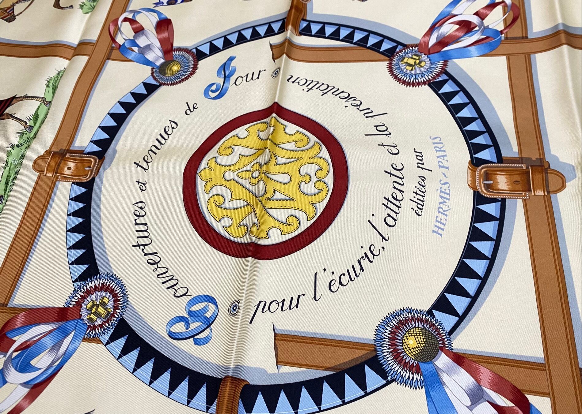 HERMES エルメス スカーフ カレ90 《馬着》Crème | TTJセレクトショップ