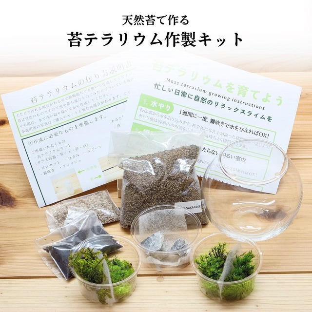 【手作りキット】 天然苔テラリウム作製キット