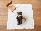 リネンナプキン　細かなスカラップとアイレット刺繍（B）薄シミ、やや毛羽立ちあり 画像12