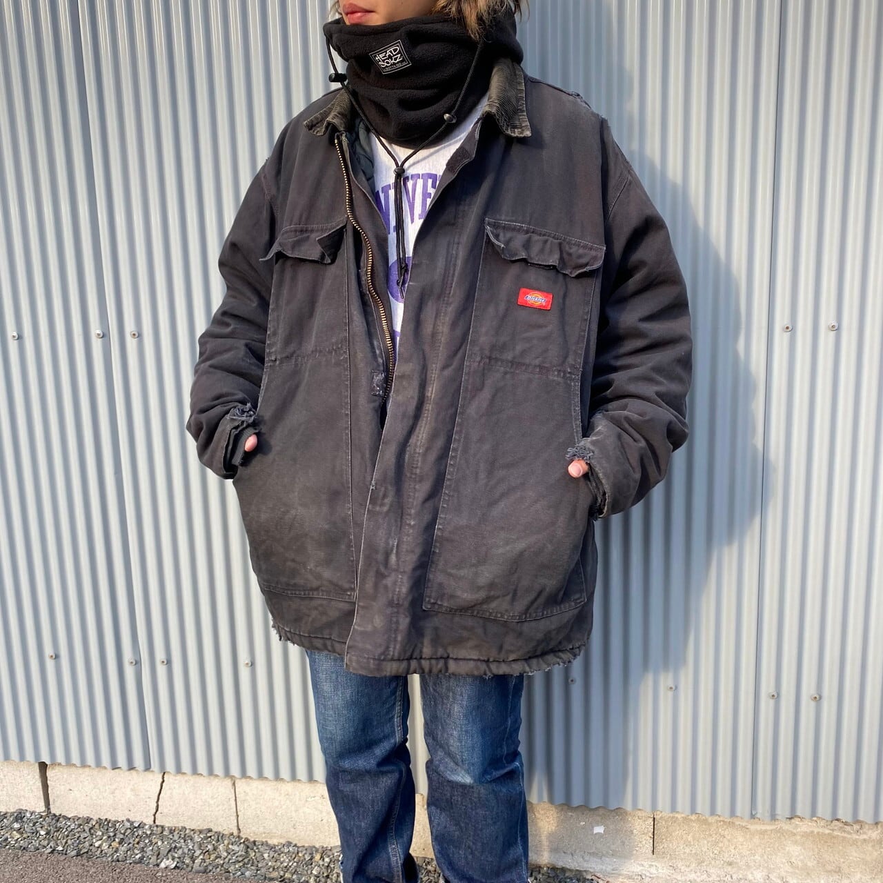 美品◆Dickies　カバーオール　ジャケット　アウター　 XL