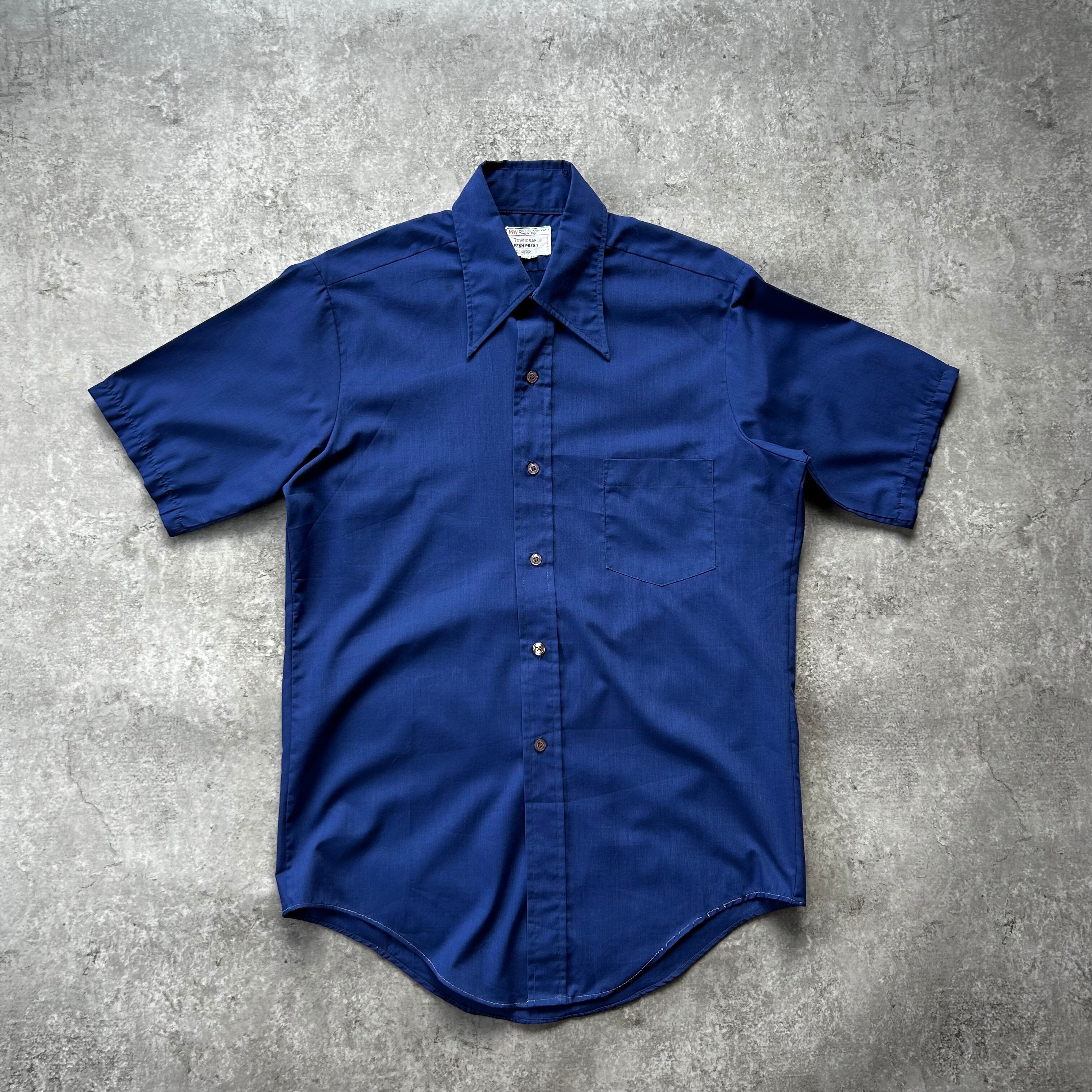 70s Grant's グランツ ヘビーネルシャツ USA製 M ブルー×レッド | 東京