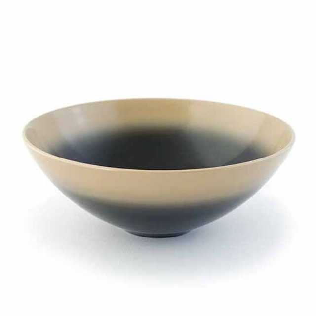 高麗大鉢・黒利休ねずグラデーション　KORAI OHBACHI Gradation of Black and Nezu grayish dark green