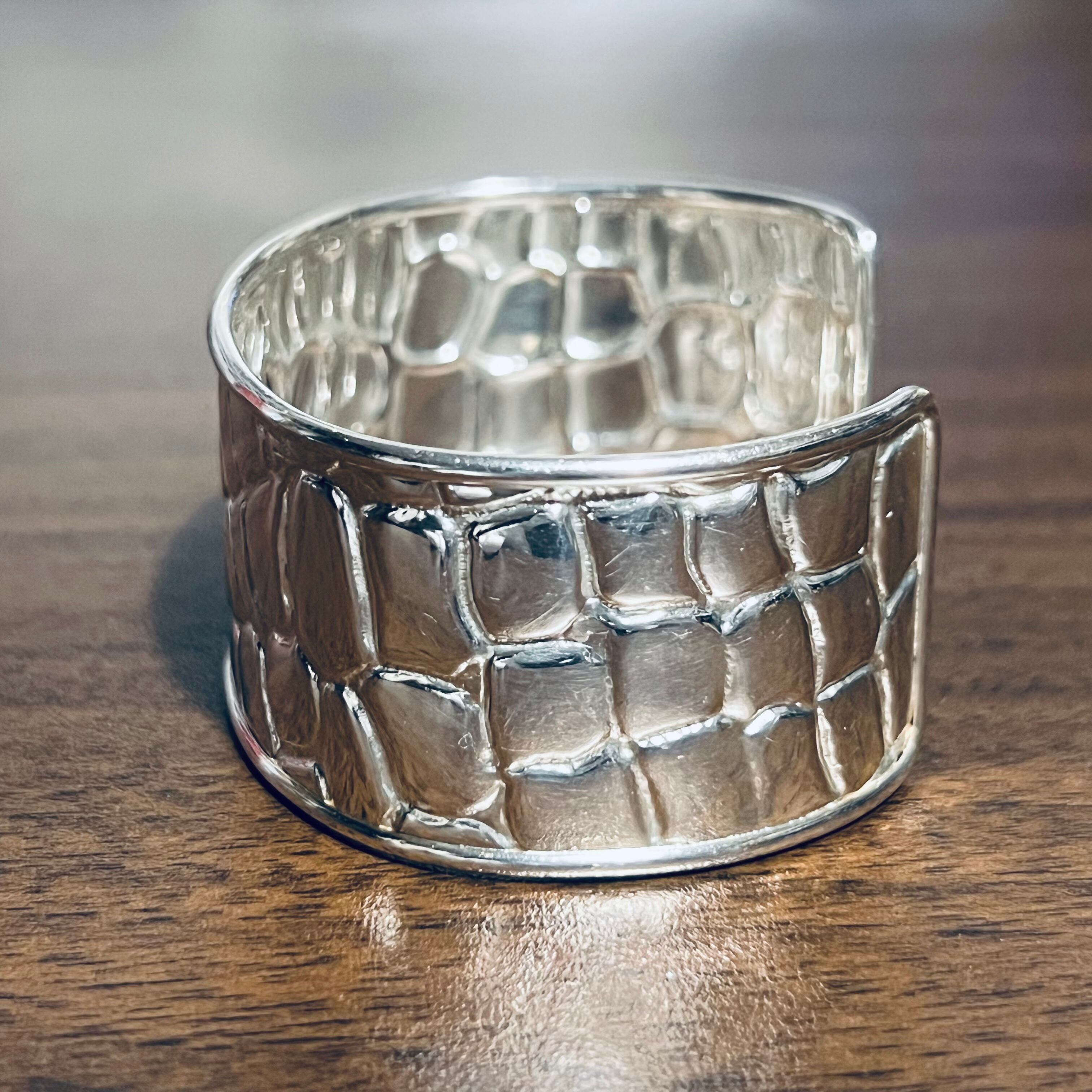 VINTAGE TIFFANY & CO. Crocodile Cuff Bracelet Sterling Silver ...