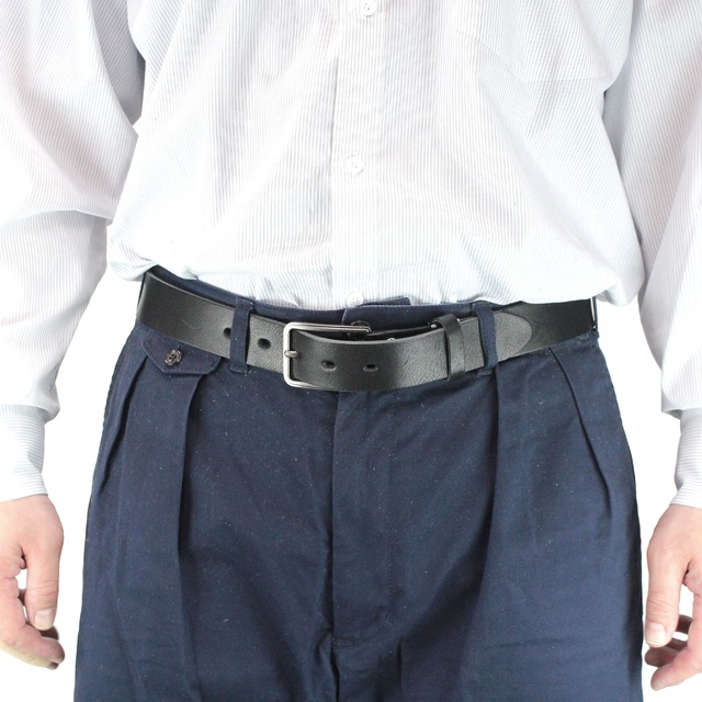 【栃木レザー バケッタ】本革ベルト 35mm幅　ピーピング ダイアグラム バックルベルト　｜日本製｜LOCAL WORKS