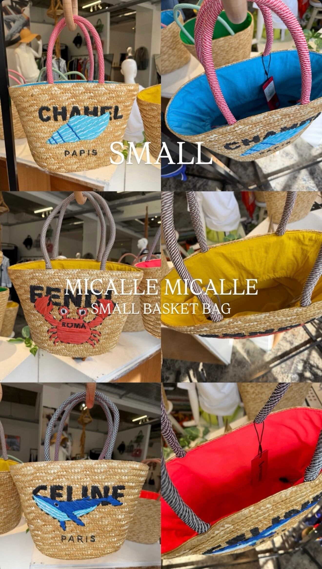 予約販売【 MICALLE MICALLE 】SMALL BASKET BAG (MAB101GEB) 5月上旬