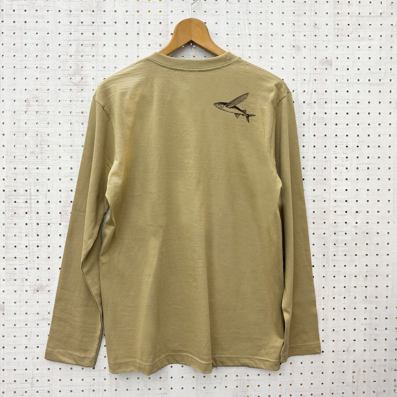 サンマ 長袖Tシャツ 3カラー ネイビーカーキ 杢グレー メンズ
