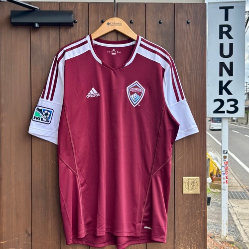 【美品】adidas ゲームシャツ サッカー ユニフォーム ボルドー メンズ XL MLS ラピッズ アディダス ワッペン ロゴ 刺繍 スポーツ