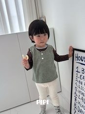 韓国子供服 / 26Autumn / 〖取寄〗pipi / ドットTシャツ / ベビー服 / キッズ服 *XS~M*