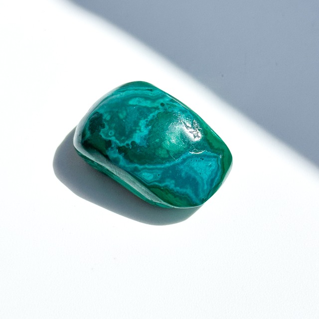 マラカイト with クリソコラ（マラコラ） タンブル32◇ Malachite with Chrysocolla ◇天然石・鉱物・パワーストーン・インテリア
